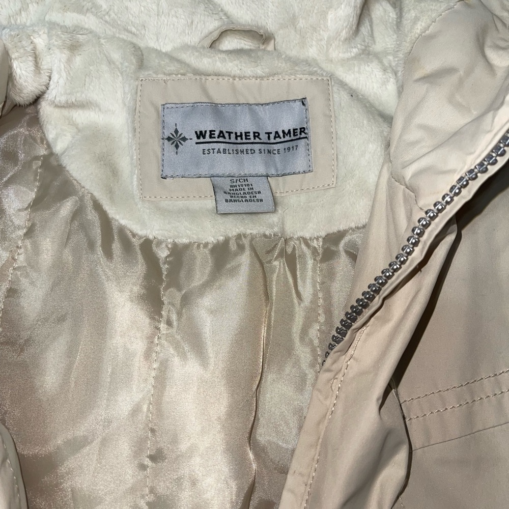 Weather tamer cream hooded jacket - Picture 5 of 6